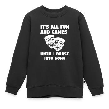 Theater Broadway-Musical Geschenk - Kinder Premium Organic Sweatshirt - Schwarz - Vorne - AI Model Kid Female (0cm)
