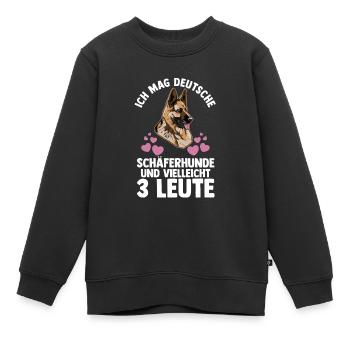 Hund Hundebesitzer Hund Hundebesitzer Geschenk - Kinder Premium Organic Sweatshirt - Schwarz - Vorne - AI Model Kid Female (0cm)