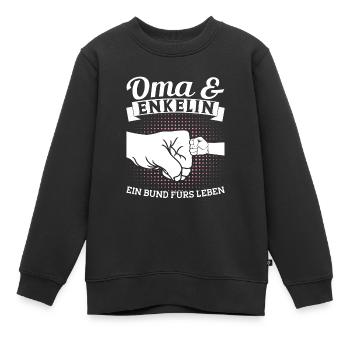 Oma & Enkelin Familie Enkelin Geschenk - Kinder Premium Organic Sweatshirt - Schwarz - Vorne - AI Model Kid Female (0cm)
