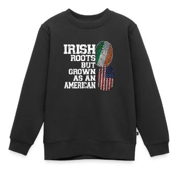 Irland Irisch Irische Wurzeln Geschenk - Kinder Premium Organic Sweatshirt - Schwarz - Vorne - AI Model Kid Female (0cm)
