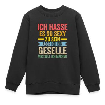 Geselle Prüfung Gesellen Prüfung Geschenk - Kinder Premium Organic Sweatshirt - Schwarz - Vorne - AI Model Kid Female (0cm)