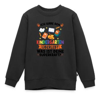 Kindergarten Abschluss Kindergarten Abschluss - Kinder Premium Organic Sweatshirt - Schwarz - Vorne - AI Model Kid Female (0cm)