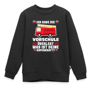 Vorschule Feuerwehr Vorschule Abschluss Geschenk - Kinder Premium Organic Sweatshirt - Schwarz - Vorne - AI Model Kid Female (0cm)