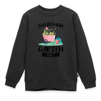 Garten Pflanze Pflanzen Geschenk - Kinder Premium Organic Sweatshirt - Schwarz - Vorne - AI Model Kid Female (0cm)