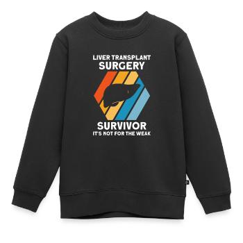 Lebertransplantation Chirurgie Lebertransplantatio - Kinder Premium Organic Sweatshirt - Schwarz - Vorne - AI Model Kid Female (0cm)