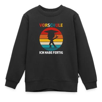 Vorschule Abschluss Schulanfänger Geschenk - Kinder Premium Organic Sweatshirt - Schwarz - Vorne - AI Model Kid Female (0cm)