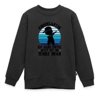 Schulkind Dabbing Schulbeginn Geschenk - Kinder Premium Organic Sweatshirt - Schwarz - Vorne - AI Model Kid Female (0cm)