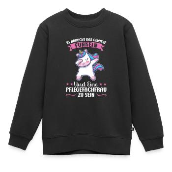 Krankenhaus Pflegefachfrau Pflegerin Geschenk - Kinder Premium Organic Sweatshirt - Schwarz - Vorne - AI Model Kid Female (0cm)