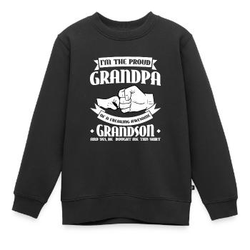 Opa Opa Opa Geschenk - Kinder Premium Organic Sweatshirt - Schwarz - Vorne - AI Model Kid Female (0cm)