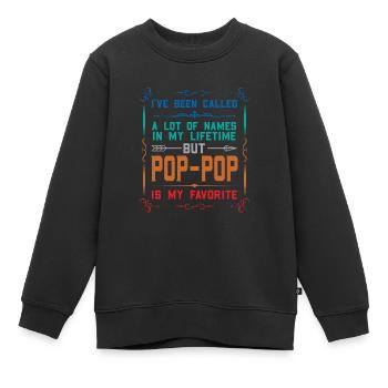 pop-pop Vatertag pop-pop Geschenk - Kinder Premium Organic Sweatshirt - Schwarz - Vorne - AI Model Kid Female (0cm)