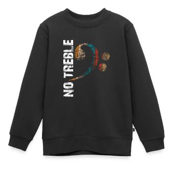 Basses, Pas d’aigus, Tonalités basses, Slapping Lignes de basse - Sweat Premium enfant bio - noir - Devant - AI Model Kid Female (0cm)