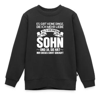 Sohn Eltern Sohn & Papa Geschenk - Kinder Premium Organic Sweatshirt - Schwarz - Vorne - AI Model Kid Female (0cm)