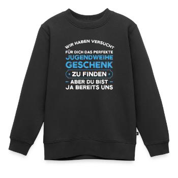Jugendweihe Jugend Erwachsen Werden Geschenk - Kinder Premium Organic Sweatshirt - Schwarz - Vorne - AI Model Kid Female (0cm)