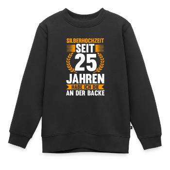25 Jahre Ehe Ehemann Silberhochzeit Geschenk - Kinder Premium Organic Sweatshirt - Schwarz - Vorne - AI Model Kid Female (0cm)