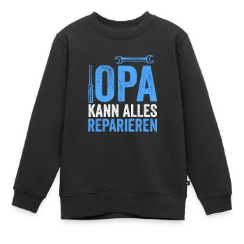 Opa Großvater Großeltern Geschenk - Kinder Premium Organic Sweatshirt - Schwarz - Vorne - AI Model Kid Female (0cm)