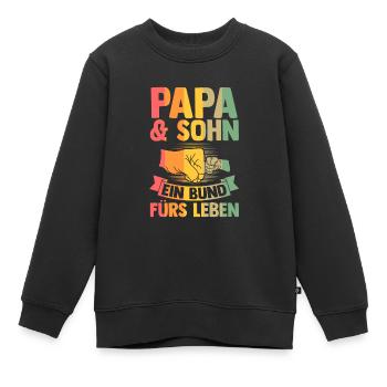 Onkel & Neffe Familie Neffe Geschenk - Kinder Premium Organic Sweatshirt - Schwarz - Vorne - AI Model Kid Female (0cm)