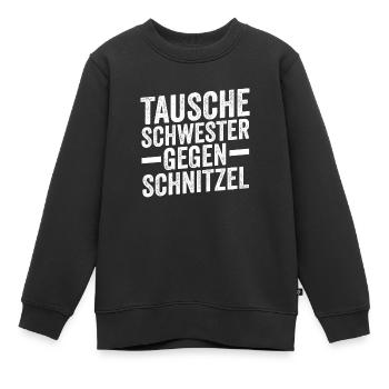 Schnitzel Wiener Wiener Geschenk - Kinder Premium Organic Sweatshirt - Schwarz - Vorne - AI Model Kid Female (0cm)