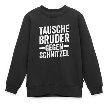 Schnitzel Wiener Wiener Schnitzel Geschenk - Kinder Premium Organic Sweatshirt - Schwarz - Vorne - AI Model Kid Female (0cm)