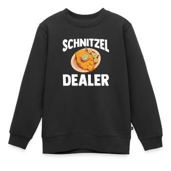 Schnitzel Wiener Wiener Schnitzel Geschenk - Kinder Premium Organic Sweatshirt - Schwarz - Vorne - AI Model Kid Female (0cm)