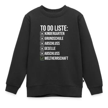 Abschluss Prüfung Schulabschluss Geschenk - Kinder Premium Organic Sweatshirt - Schwarz - Vorne - AI Model Kid Female (0cm)