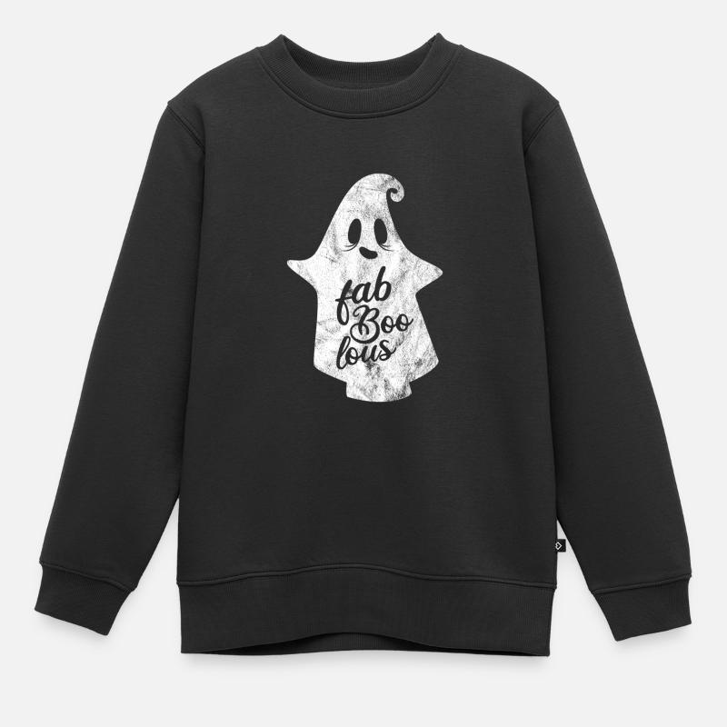 FaBOOlous - Fabulous - Halloween - Kinder Premium Organic Sweatshirt - Schwarz