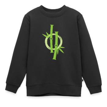 Bambus japanischer Enso Kreis - Kinder Premium Organic Sweatshirt - Schwarz - Vorne - AI Model Kid Female (0cm)