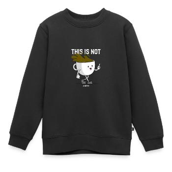 Ich liebe Kakao keinen Kaffee - Kinder Premium Organic Sweatshirt - Schwarz - Vorne - AI Model Kid Female (0cm)