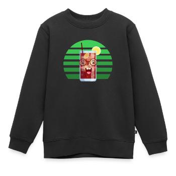 Lustige Cola im Sonnenuntergang - Kinder Premium Organic Sweatshirt - Schwarz - Vorne - AI Model Kid Female (0cm)