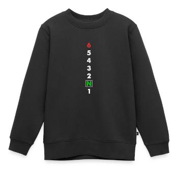 Motorrad 6 Gänge Gangschaltung Speed Adrenalin EKG - Kinder Premium Organic Sweatshirt - Schwarz - Vorne - AI Model Kid Female (0cm)