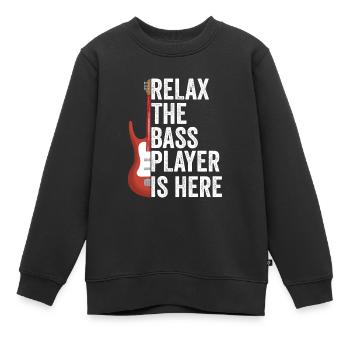 Bass Bassist Bass-guitariste idée cadeau Drôle - Sweat Premium enfant bio - noir - Devant - AI Model Kid Female (0cm)