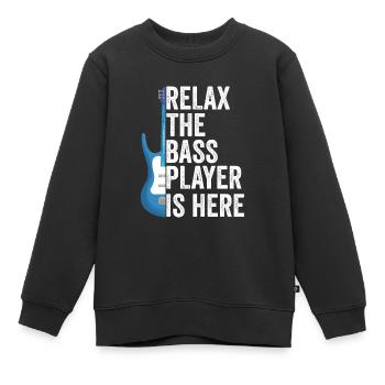 Bassiste bassiste - Sweat Premium enfant bio - noir - Devant - AI Model Kid Female (0cm)