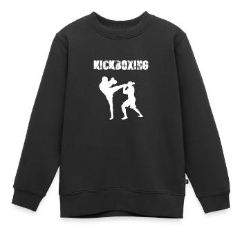 Kickboxing Kickboxer Shirt - Kids Premium Organic Sweatshirt - black - Front - AI Model Kid Female (0cm)