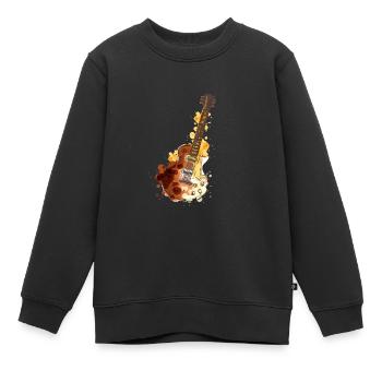 Bassiste bassiste - Sweat Premium enfant bio - noir - Devant - AI Model Kid Female (0cm)