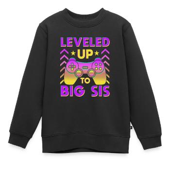 Ich werde grosse Schwester - Kinder Premium Organic Sweatshirt - Schwarz - Vorne - AI Model Kid Female (0cm)