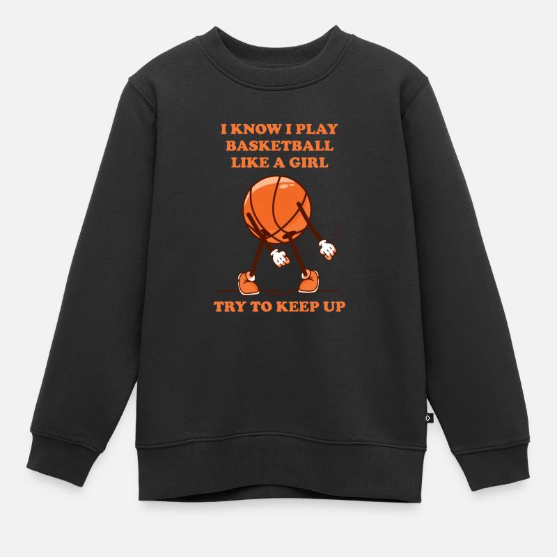 Basket-ball femme basketteur basketteur - Sweat Premium enfant bio - noir