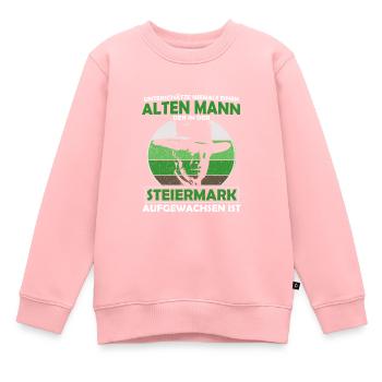 Unterschätze Niemals Einen Alten Mann Steiermark - Kinder Premium Organic Sweatshirt - Rosa - Vorne - AI Model Kid Female (0cm)