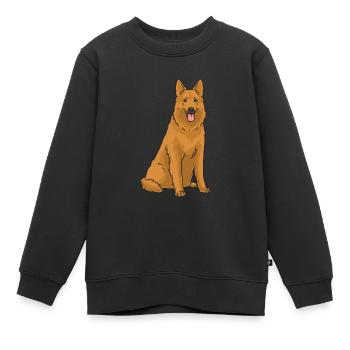 Harzer Fuchs Chien - Sweat Premium enfant bio - noir - Devant - AI Model Kid Female (0cm)