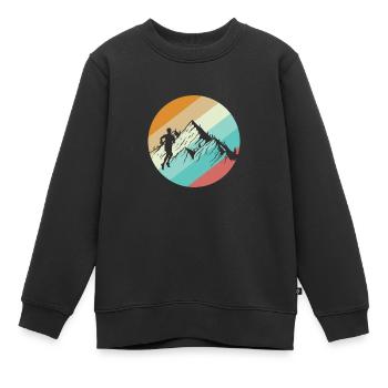 Trail en dehors de la route - Sweat Premium enfant bio - noir - Devant - AI Model Kid Female (0cm)