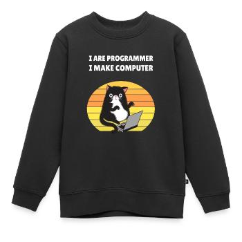 I are Programmer I Make Computer - Kinder Premium Organic Sweatshirt - Schwarz - Vorne - AI Model Kid Female (0cm)