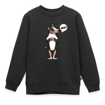 Sturer Kurzhaarcollie Collie Hund - Kinder Premium Organic Sweatshirt - Schwarz - Vorne - AI Model Kid Female (0cm)