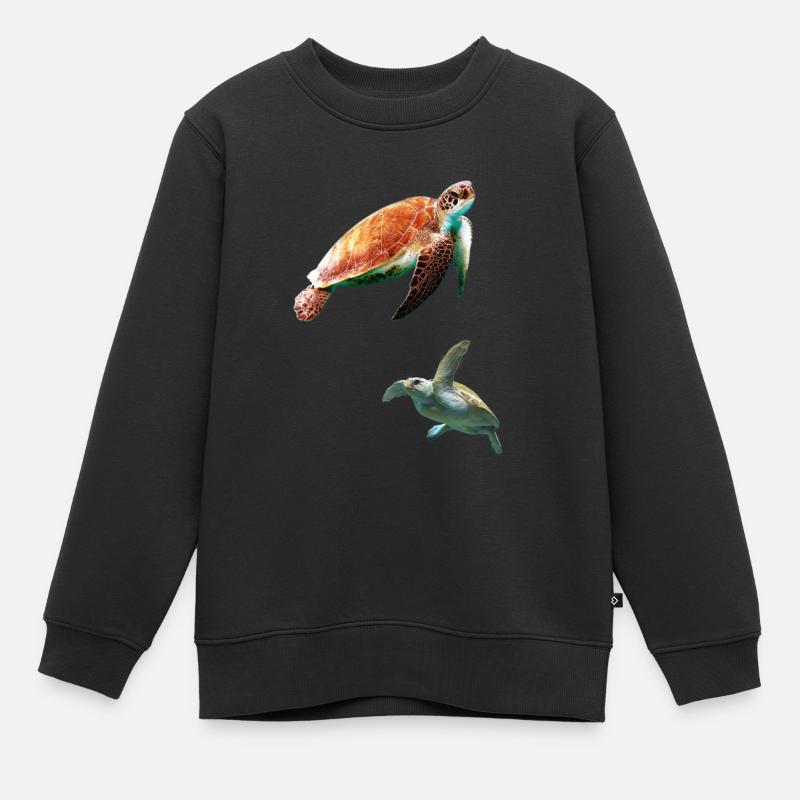 Schildkröten Schildkröte im Meer - Kinder Premium Organic Sweatshirt - Schwarz