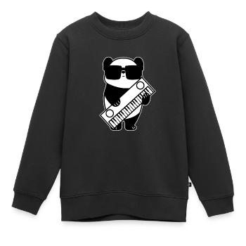 Panda Synthesizer Keyboard Instrument - Kinder Premium Organic Sweatshirt - Schwarz - Vorne - AI Model Kid Female (0cm)