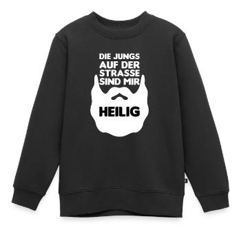 Harald Krull Die Jungs auf der Straße - Kinder Premium Organic Sweatshirt - Schwarz - Vorne - AI Model Kid Female (0cm)
