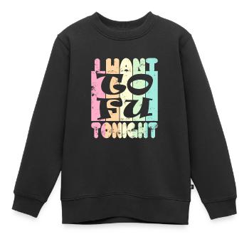Je veux du tofu ce soir - Sweat Premium enfant bio - noir - Devant - AI Model Kid Female (0cm)