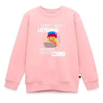 Coding Coder Programmierer - Kinder Premium Organic Sweatshirt - Rosa - Vorne - AI Model Kid Female (0cm)
