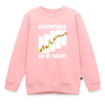 Dividends are my Therapy - Kids Premium Organic Sweatshirt - rose - Front - AI Model Kid Female (0cm)