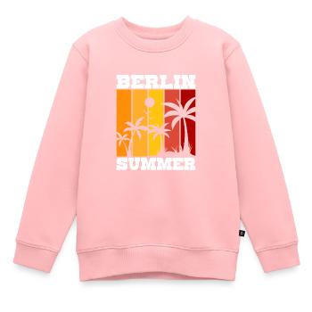 Berlin Summer - Kinder Premium Organic Sweatshirt - Rosa - Vorne - AI Model Kid Female (0cm)