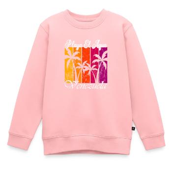 Playa El Aqua Venezuela - Sweat Premium enfant bio - rose - Devant - AI Model Kid Female (0cm)
