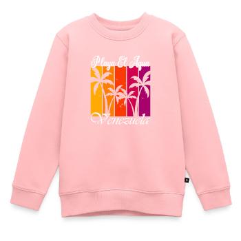 Playa El Aqua Venezuela - Sweat Premium enfant bio - rose - Devant - AI Model Kid Female (0cm)