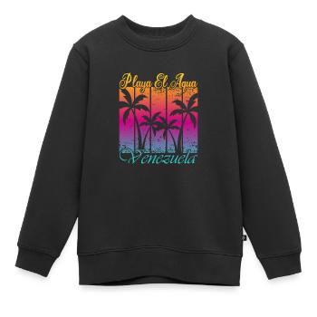 Playa El Aqua Venezuela - Sweat Premium enfant bio - noir - Devant - AI Model Kid Female (0cm)